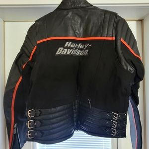 2001 Harley Davidson Vintage Race Leather & Cordura Jacket 97252-01VM